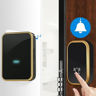 WJHWSX Wireless Doorbell,Smart Doorbell Wireless,LED Flashing for Hearing Impaired with 1 Receiver,ABS