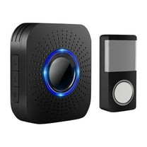 WJHWSX Wireless Doorbell,Smart Doorbell Wireless,LED Flashing for Hearing Impaired with 1 Receiver,ABS