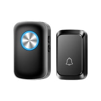 WJHWSX Wireless Doorbell,Smart Doorbell Wireless,LED Flashing for Hearing Impaired with 1 Receiver,ABS