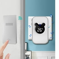 WJHWSX Wireless Doorbell,Smart Doorbell Wireless,LED Flashing for Hearing Impaired with 1 Receiver,Plastic