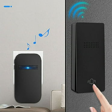 WJHWSX Wireless Doorbell,Smart Doorbell Wireless,LED Flashing for Hearing Impaired with 1 Receiver,Plastic