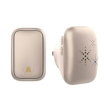 WJHWSX Wireless Doorbell,Smart Doorbell Wireless,LED Flashing for Hearing Impaired with 1 Receiver,Plastic