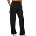 thumbnail image 1 of WJHWSX Women's Pants,Casual Pants for Women,Pants for Womem,Pockets,Easy Care,Solid,Polyester,Spandex ,Black,M(US:6), 1 of 5