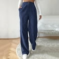 thumbnail image 1 of WJHWSX Women's Pants,Casual Pants for Women,Straight Leg Pants Women,Fitted,Slimming,Solid,Cotton,Spandex ,Navy,3XL(US:14), 1 of 7