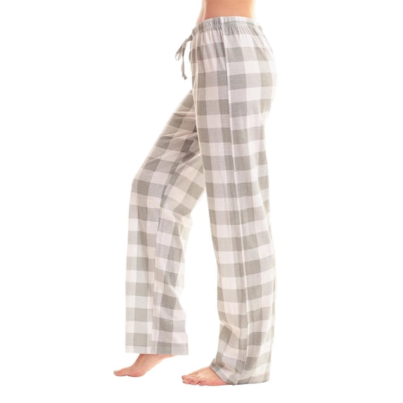 ATENAR Women Plaid Pants,Pajama Pants,Soft,Comfort Fit,Sleepwear,Gray,5XL