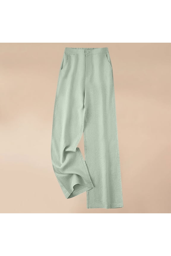 Women's Pants,Straight Leg Pants Women,Loose Pants for Women,Slimming,Moisture Wicking,Solid,Nylon,Spandex,Mint Green,L