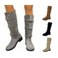 thumbnail image 1 of ATENAR Womens Boots,Knee High Boots,Cowboy Boots,Slip-Resistant,Flock,Gray,38(US:6.5), 1 of 10