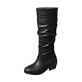 thumbnail image 1 of ATENAR Womens Boots,Knee High Boots Women,Round Toe,Slip-Resistant,Slip-On,Low Heel,Black,39(US:7), 1 of 12