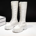 thumbnail image 1 of WJHWSX Womens Boots,Knee High Boots Women,Waterproof,Stability,PU,White,37(US:6), 1 of 9