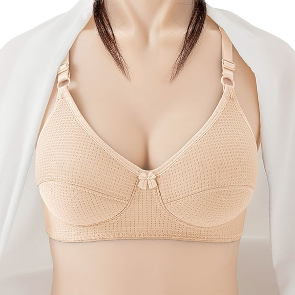 ATENAR Womens Bras,Push Up Bra,Bras for Women,Breathable,Comfort Fit,Solid,Acrylic,Beige,XL