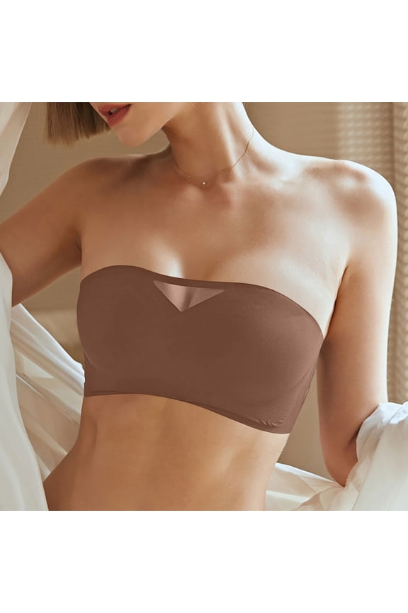 Womens Bras,Push Up Bra,Bras for Women,Breathable,Comfort Fit,Solid,Nylon,Spandex,Coffee,M