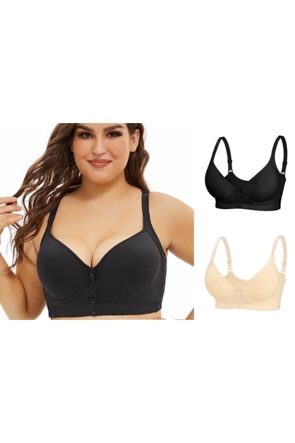 Womens Bras,Push Up Bra,Bras for Women,Breathable,Comfort Fit,Solid,Polyester,Black,34B