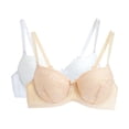 thumbnail image 1 of ATENAR Womens Bras,Push Up Bra,Bras for Women,Comfort Fit,Adjustable Strap,Solid,Polyester,Beige,L, 1 of 2