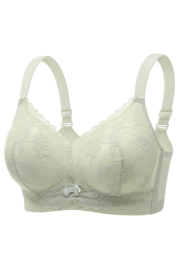 Womens Bras,Push Up Bra,Bras for Women,Stretch Fabric,Breathable,Solid,Nylon,Spandex,Green,S