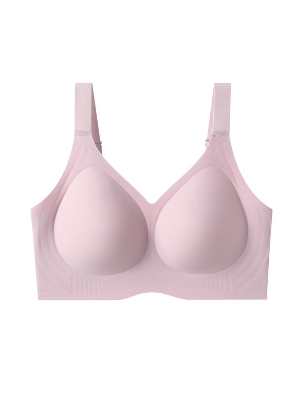 Womens Bras,Push Up Bra,Bras for Women,Stretch Fabric,Breathable,Solid,Polyester,Pink,4XL