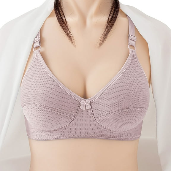 ATENAR Womens Bras,Push Up Bra,Supportive Bras for Women,Breathable,Comfort Fit,Solid,Acrylic,Pink,XL