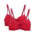 thumbnail image 1 of WJHWSX Womens Bras,Push Up Bra,Shapermint Bra,Comfort Fit,Adjustable Strap,Solid,Polyester,Wine,S, 1 of 2
