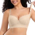 thumbnail image 1 of ATENAR Womens Bras,Push Up Bra,Supportive Bras for Women,Comfort Fit,Soft,Solid,Nylon,Spandex,Beige,M, 1 of 8