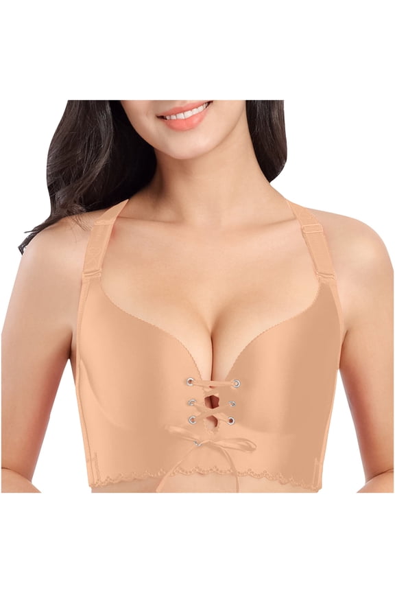 Womens Bras,Push Up Bra,Supportive Bras for Women,Stretch Fabric,Breathable,Solid,Nylon,Spandex,Beige,36D