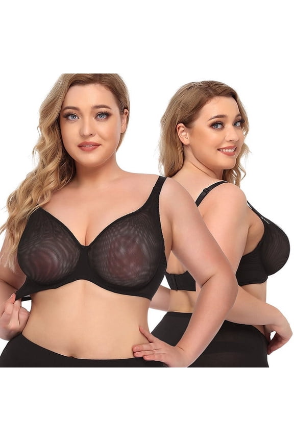 Womens Bras,Push Up Bra,Supportive Bras for Women,Stretch Fabric,Breathable,Solid,Polyester,Black,85E