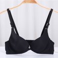 thumbnail image 1 of ATENAR Womens Bras,Push Up Bra,Stretch Fabric,Breathable,Solid,Polyester,Black,S, 1 of 4