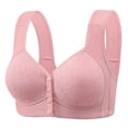 thumbnail image 1 of ATENAR Womens Bras,Wireless Bras for Women,Bras for Women,Breathable,Solid,Nylon,Spandex,Hot Pink,44, 1 of 3