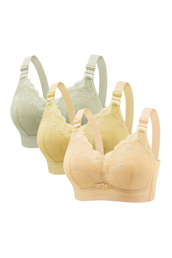 Womens Bras,Wireless Bras for Women,Bras for Women,Breathable,Comfort Fit,Solid,Nylon,Spandex,Multicolor,S