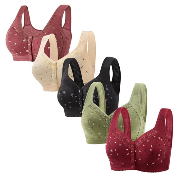 ATENAR Womens Bras,Wireless Bras for Women,Bras for Women,Breathable,Comfort Fit,Solid,Nylon,Spandex,Wine,M(US:6)