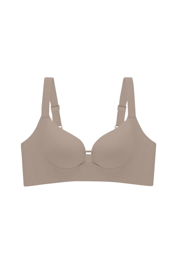 Womens Bras,Wireless Bras for Women,Bras for Women,Soft,Stretch Fabric,Solid,Nylon,Spandex,Coffee,S(US:2)