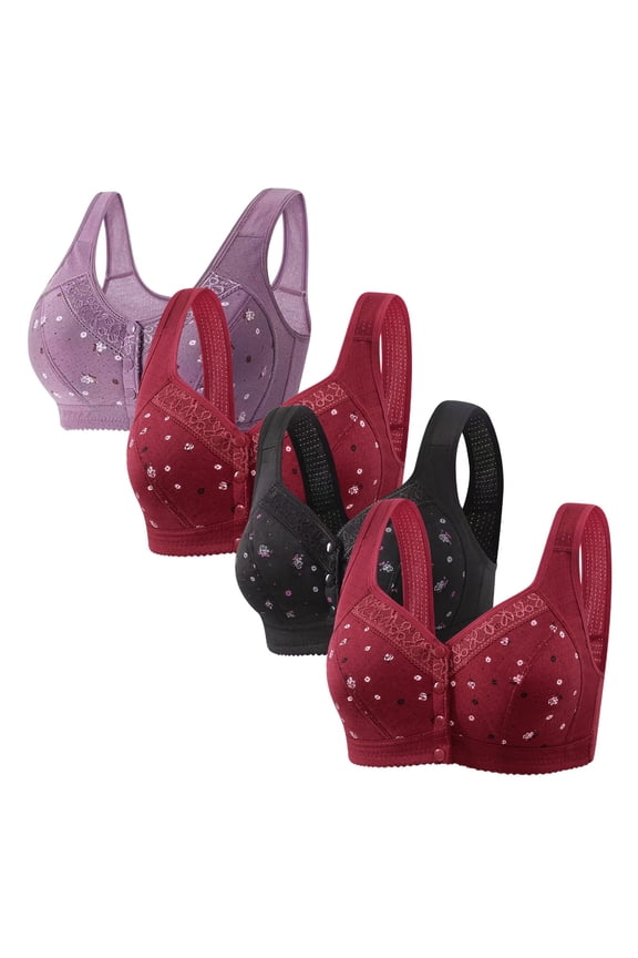 Womens Bras,Wireless Bras for Women,Bras for Women,Soft,Stretch Fabric,Solid,Nylon,Spandex,Purple,3XL(US:14)