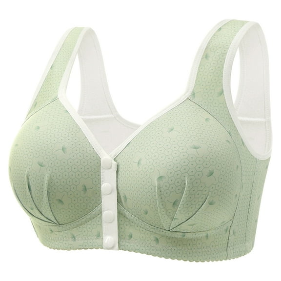 ATENAR Womens Bras,Wireless Bras for Women,Bras for Women,Soft,Stretch Fabric,Solid,Polyester,Mint Green,3XL