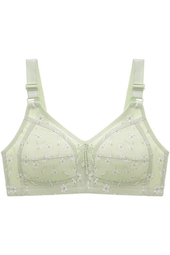 Womens Bras,Wireless Bras for Women,Bras for Women,Stretch Fabric,Breathable,Solid,Polyester,Spandex ,Green,3XL(US:16)