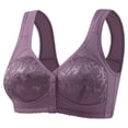 thumbnail image 1 of ATENAR Womens Bras,Wireless Bras for Women,Bras for Women,Stretch Fabric,Breathable,Solid,Polyester，Spandex ,Purple,40, 1 of 9