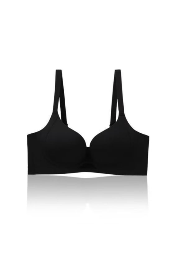 Womens Bras,Wireless Bras for Women,Supportive Bras for Women,Breathable,Comfort Fit,Solid,Nylon,Black,L