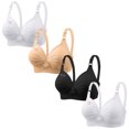 thumbnail image 1 of ATENAR Womens Bras,Wireless Bras for Women,Supportive Bras for Women,Breathable,Comfort Fit,Solid,Nylon,White,XL, 1 of 5