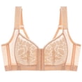 thumbnail image 1 of ATENAR Womens Bras,Wireless Bras for Women,Supportive Bras for Women,Breathable,Comfort Fit,Solid,Polyester,Spandex ,Beige,44, 1 of 2