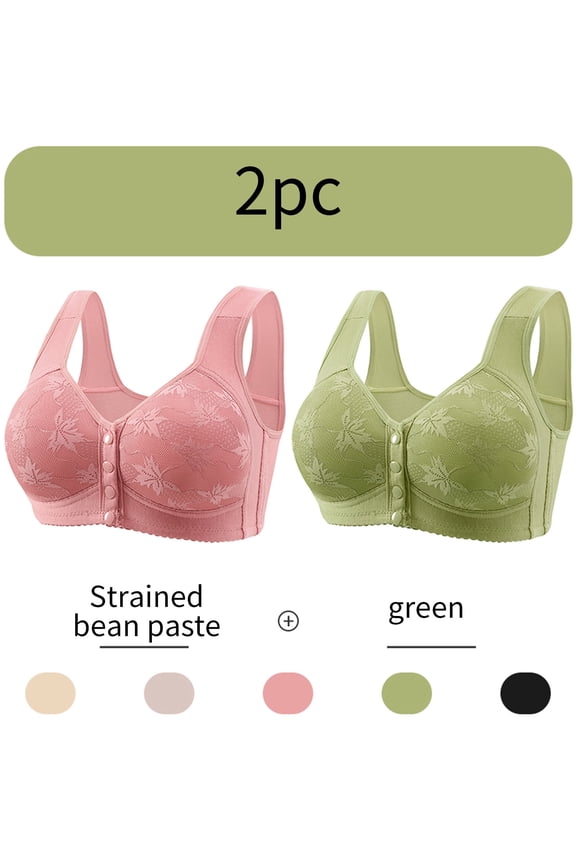 Womens Bras,Wireless Bras for Women,Supportive Bras for Women,Comfort Fit,Soft,Solid,Polyester,Spandex ,Pink,6XL