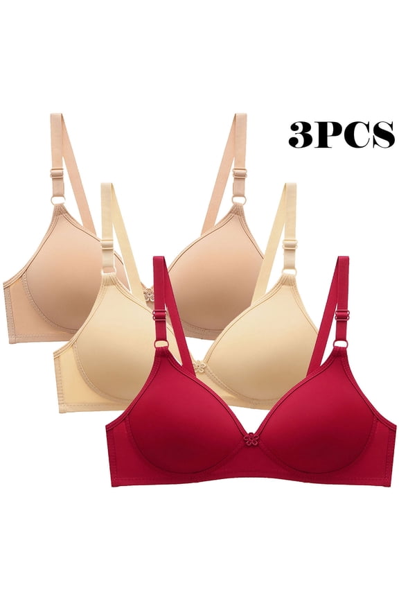 Womens Bras,Wireless Bras for Women,Supportive Bras for Women,Soft,Stretch Fabric,Solid,Nylon,Spandex,Multicolor,S(US:4)