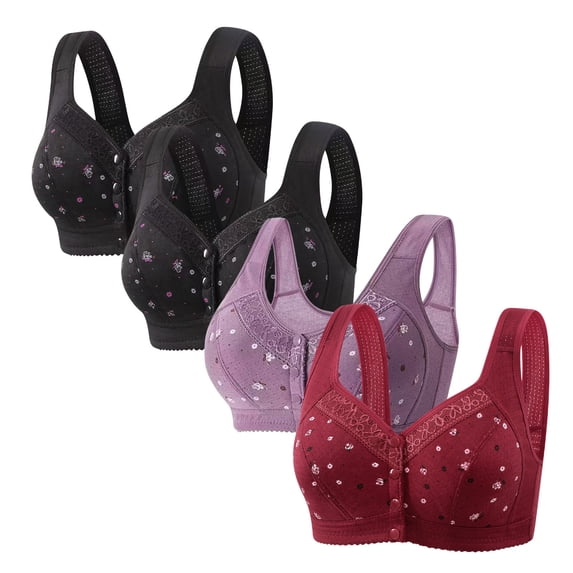 WJHWSX Womens Bras,Wireless Bras for Women,Shapermint Bra,Stretch Fabric,Breathable,Solid,Nylon,Spandex,Black,M(US:6)