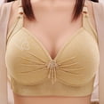 thumbnail image 1 of ATENAR Womens Bras,Wireless Bras for Women,Supportive Bras for Women,Wirefree,Breathable,Solid,Nylon,Beige,XL(US:12), 1 of 5