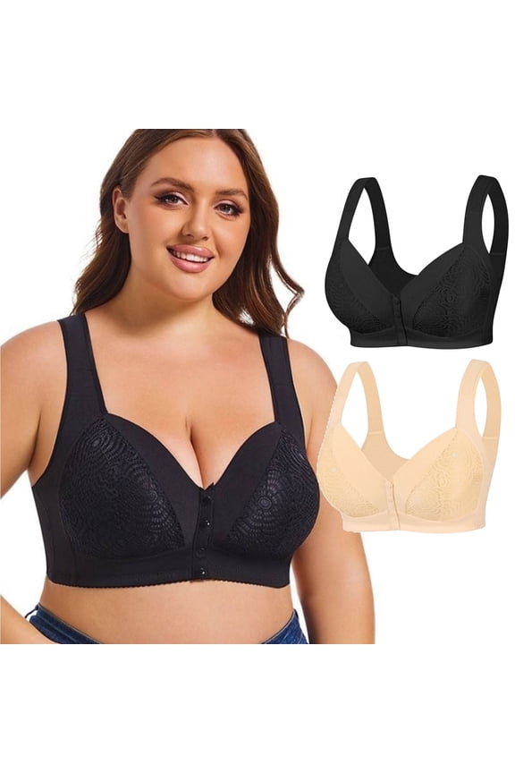 Womens Bras,Wireless Bras for Women,Comfort Fit,Soft,Solid,Polyester,Black,34D