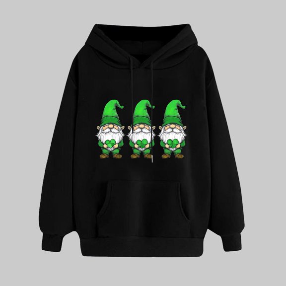 WJHWSX Womens Hoodies,Black Hoodie,Breathable,Soft,Polyester,Black,2XL(US:12)