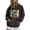 thumbnail image 1 of WJHWSX Womens Hoodies,Black Hoodie,Easy Care,Stretch Fabric,Polyester,Black,M, 1 of 5