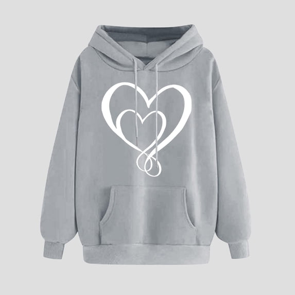 WJHWSX Womens Hoodies,Hoodies for Women,Comfort Fit,Easy Care,Polyester,Gray,S(US:4)