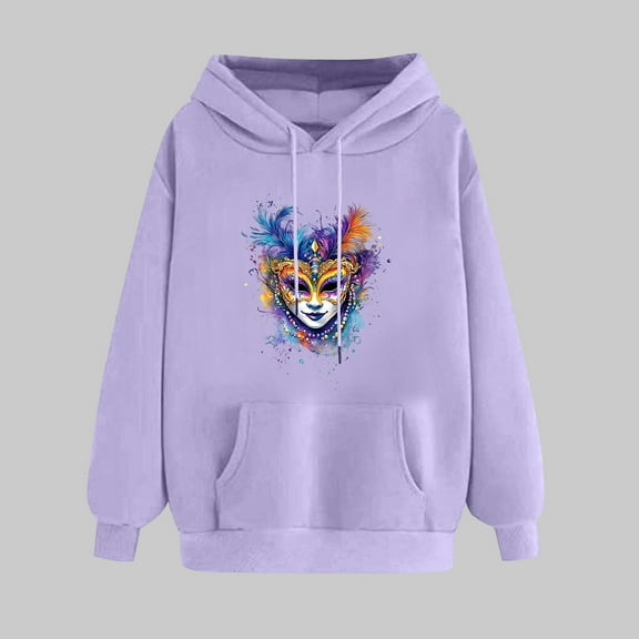 WJHWSX Womens Hoodies,Hoodies for Women,Soft,Comfort Fit,Polyester,Purple,S(US:4)