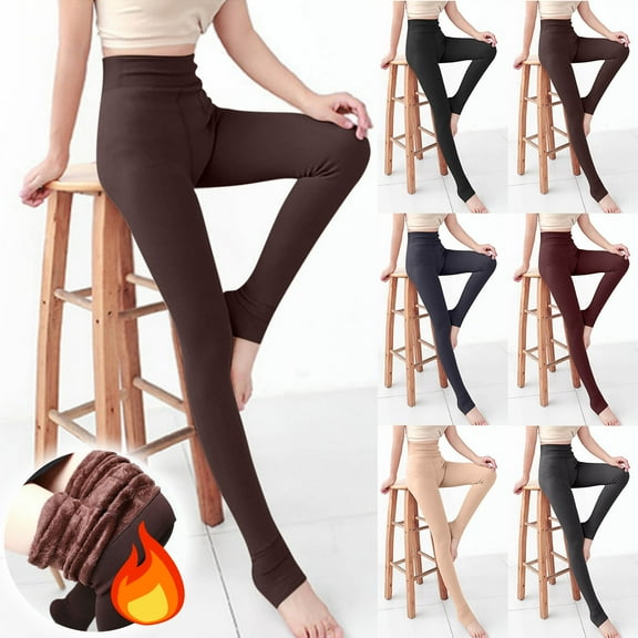 ATENAR Womens Leggings,Butt Lifting Leggings for Women,Cinched,Comfort Fit,Solid,Polyester,Coffee,Free Size(US:4)