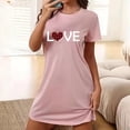thumbnail image 1 of WJHWSX Womens Nightgown,Nightgowns for Women,Breathable,Slip-On,Printed,Pink,2XL(US:12), 1 of 5