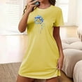 thumbnail image 1 of WJHWSX Womens Nightgown,Nightgowns for Women,Comfort Fit,Moisture Wicking,Printed,Yellow,S, 1 of 5