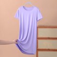 thumbnail image 1 of ATENAR Womens Nightgown,Nightgowns for Women,Cooling,Soft,Cotton,Polyester,Purple,5XL, 1 of 4