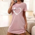 thumbnail image 1 of WJHWSX Womens Nightgown,Nightgowns for Women,Moisture Wicking,Comfort Fit,Printed,Pink,S(US:4), 1 of 5